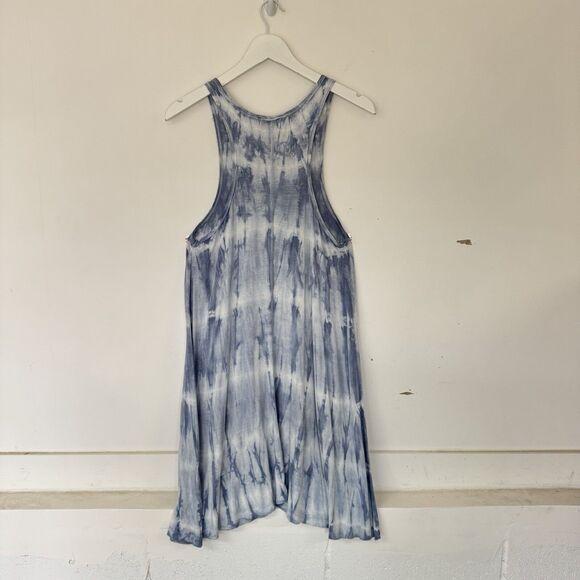 Z SUPPLY Tank Dress Cotton Jersey Medium Blue New Tie Dye Loungewear Coastal Fun - Picture 4 of 12